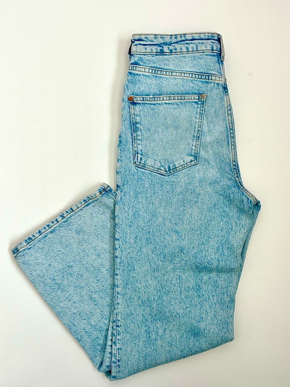 Anthropologie Pilcro Light Blue Pearl + Crystal Straight Leg Jeans - Picture 5 of 12